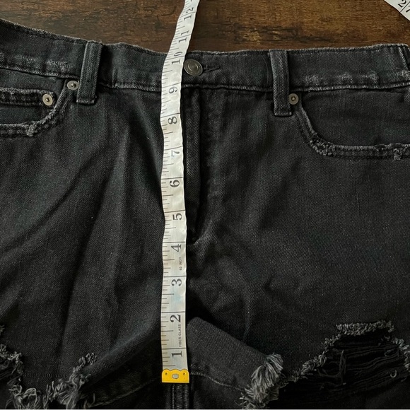 Aerie Daydream Denim Short Black Size Medium Distressed Soft Comfy - Picture 10 of 12